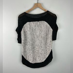 Curio New York Knit Colorblock Grey Blouse S/M